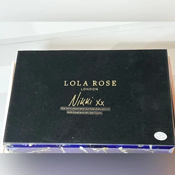 Lola Rose London Nikki Xx Lapis blue marble glass jewelry box - Picture 5 of 7